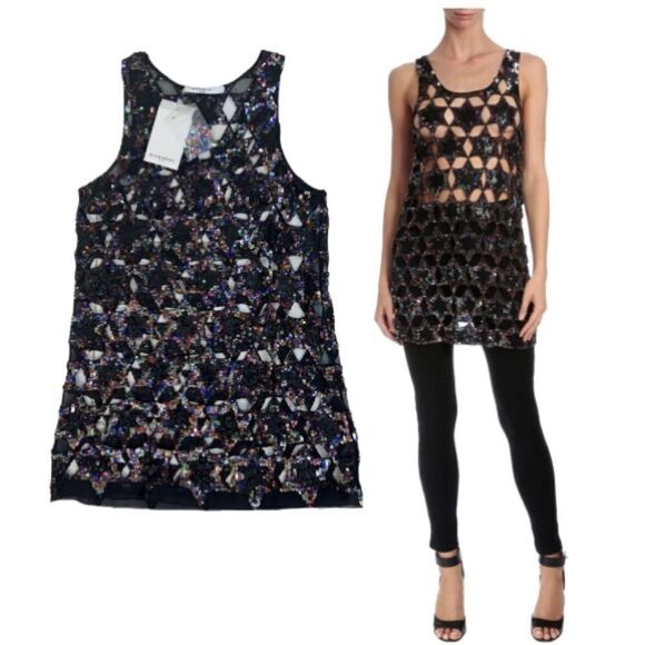 Givenchy Star-Embellished Cocktail Tank Dress in Black US 6/8 NWT - Picture 1 of 16